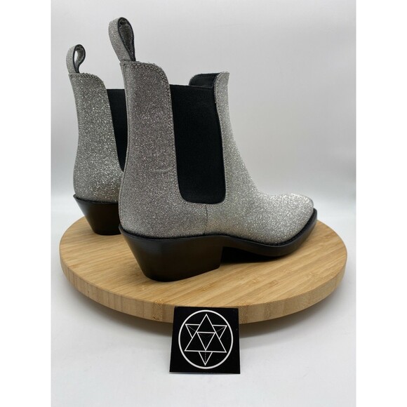 Calvin Klein X Raf Simons Boots Silver Western 205W39NYC Womens US 7 EUR 37.5 - Picture 2 of 12